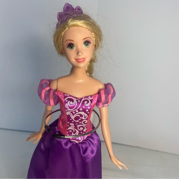 Disney Princess RAPUNZEL Doll Tangled Pink Purple Dress 11 inches - Picture 1 of 4